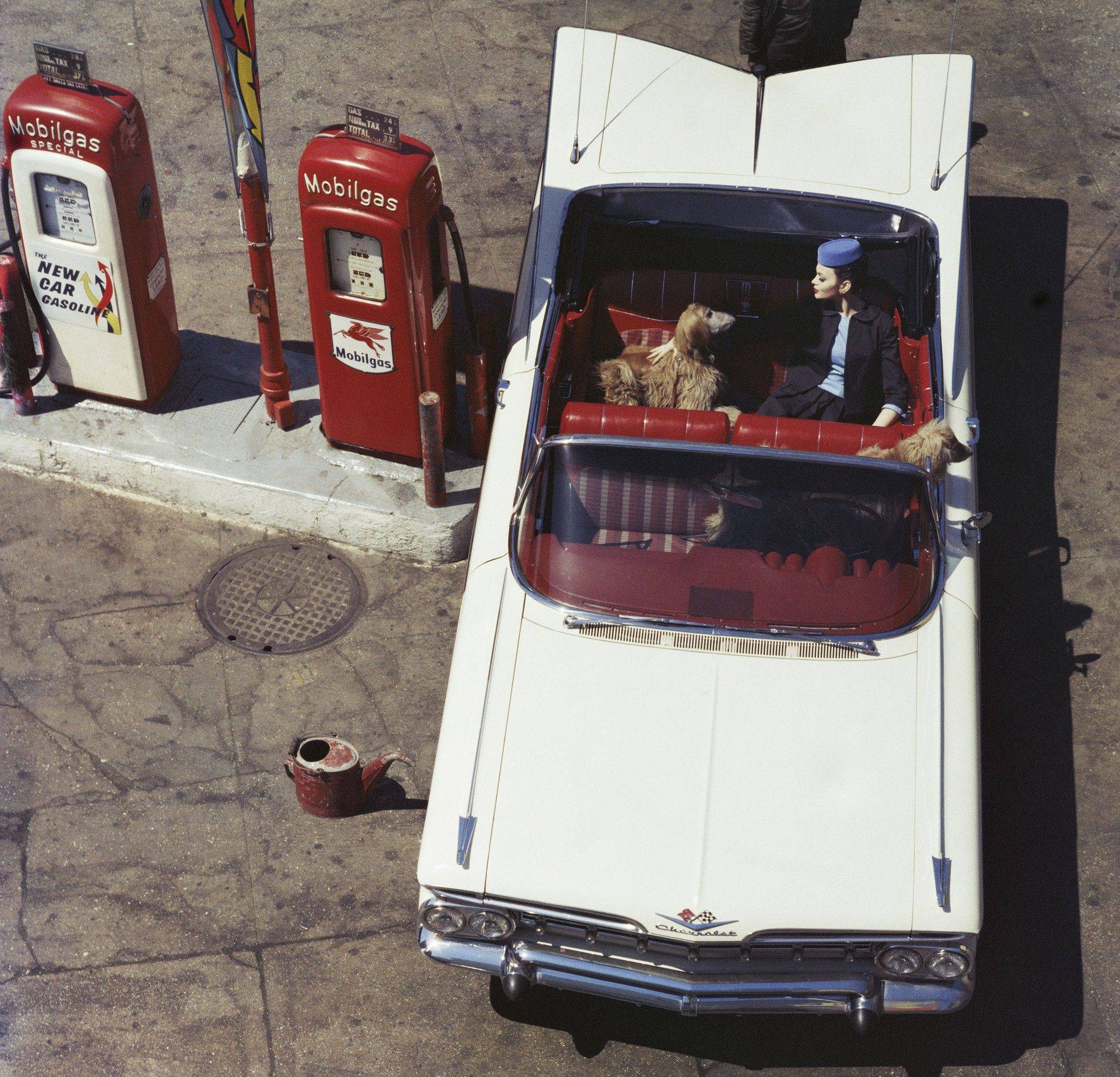 Chevrolet Impala & Gas Pumps, 6th Avenue, NYC 1959 © William Klein